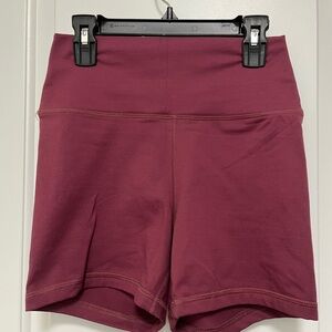FLEO Women's Ascend Burgundy Workout Shorts